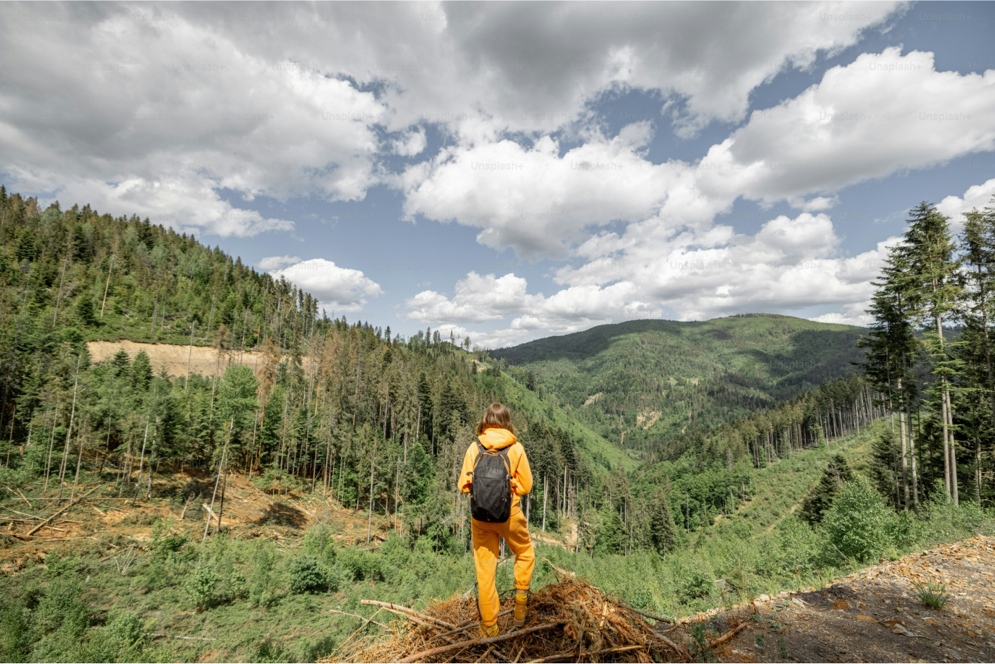 two people on a hike image